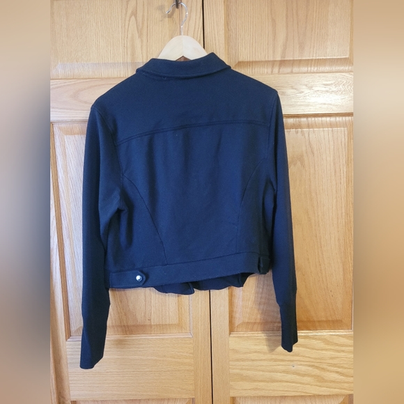 Moto- style cropped jacket- purchased from QVC. Never worn! - Picture 6 of 9